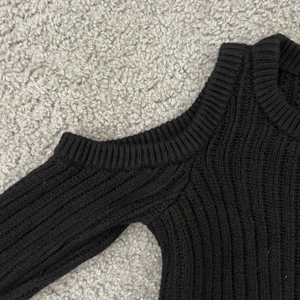 Michael Kors Black Off-the-Shoulder Knit Sweater- like new! - Picture 2 of 4